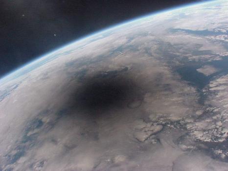 mir.jpg - The eclipse as seen from the MIR space station